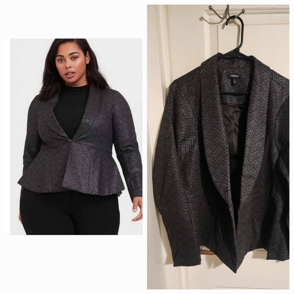 Ponte peplum jacket (matching pants available)